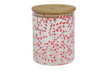 Deco Xmas szklany słoik CANDY bambusowa pokrywka Deco Xmas jar glass CANDY bamboo lid 24306446
