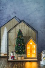 METALOWA dekoracja półka ścienna DOMEK 2 szt Wire RACK set 2 pcs - house LOFT 23494077