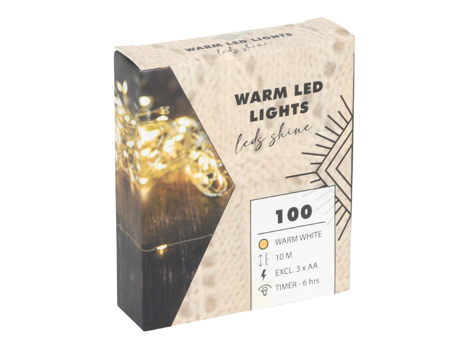 LED drucik srebrny ciepłe 100 diod 10 m AA TIMER LED wire silver warm 100 light 10m 23139396 TIMER