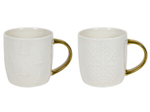 Deco Xmas kubek biały mat  MIX Deco Xmas Mug matt white 23105161