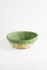Bambusowy Koszyk dekoracyjny OKRĄGŁY 25xh7 Basket bamboo 25xh7 with green cover ROUND