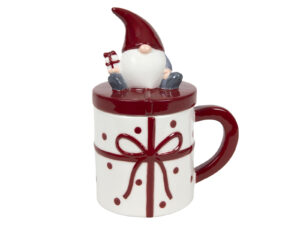 Deco Xmas GNOME RED kubek z pokrywką Deco Xmas GNOME RED mug with lid 23000233
