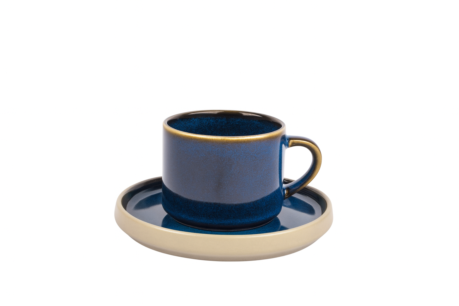 Ceramiczna linia STACK BLUE zestaw kawowy 2+2 Ceramic STACK BLUE coffee set 2+2