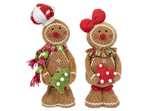 Deco zimowy PIERNIK stojący MIX wzorów CZERWONY Deco Winter GINGERBREAD standing MIX RED 23101899