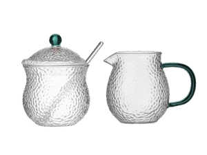 JACK cukierniczka i mlecznik ZIELEŃ zestaw MPL borosilacate JACK sugar & creamer set GREEN