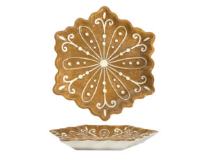 Deco Xmas GINGER SNOWFLAKE talerz 22 cm Deco Xmas GINGER SNOWFLAKE plate 22 cm 23000047