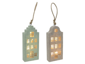 LED zawieszka HOUSE beżowy/ zielony 20 cm MIX LED pendant HOUSE beige/ green 20 cm MIX 23080321