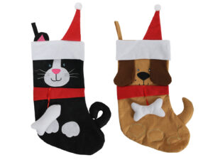 Deco zimowa Skarpeta 45x20 cm pies/ kot MIX Deco Winter Santa Sock 45x20 cm dog/ cat 23097272