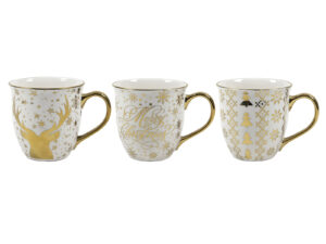 Deco Xmas kubek zimowy ZŁOTY wzór MIX Deco Xmas Mug GOLD design MIX 23105124