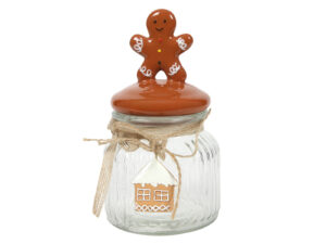 Deco Xmas słoik do przechowywania PIERNIK 15 cm Deco Xmas storage jar GINGER BROWN 15 cm 23050200