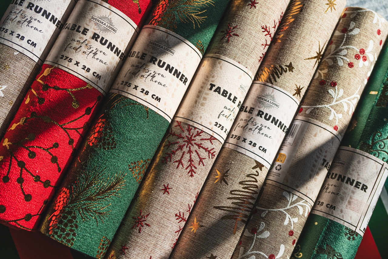 Mata bieżnik na stół 275x28 cm ZŁOTY wzór Placemat table runner 275x28 cm GOLD 22281108 - obrazek 4