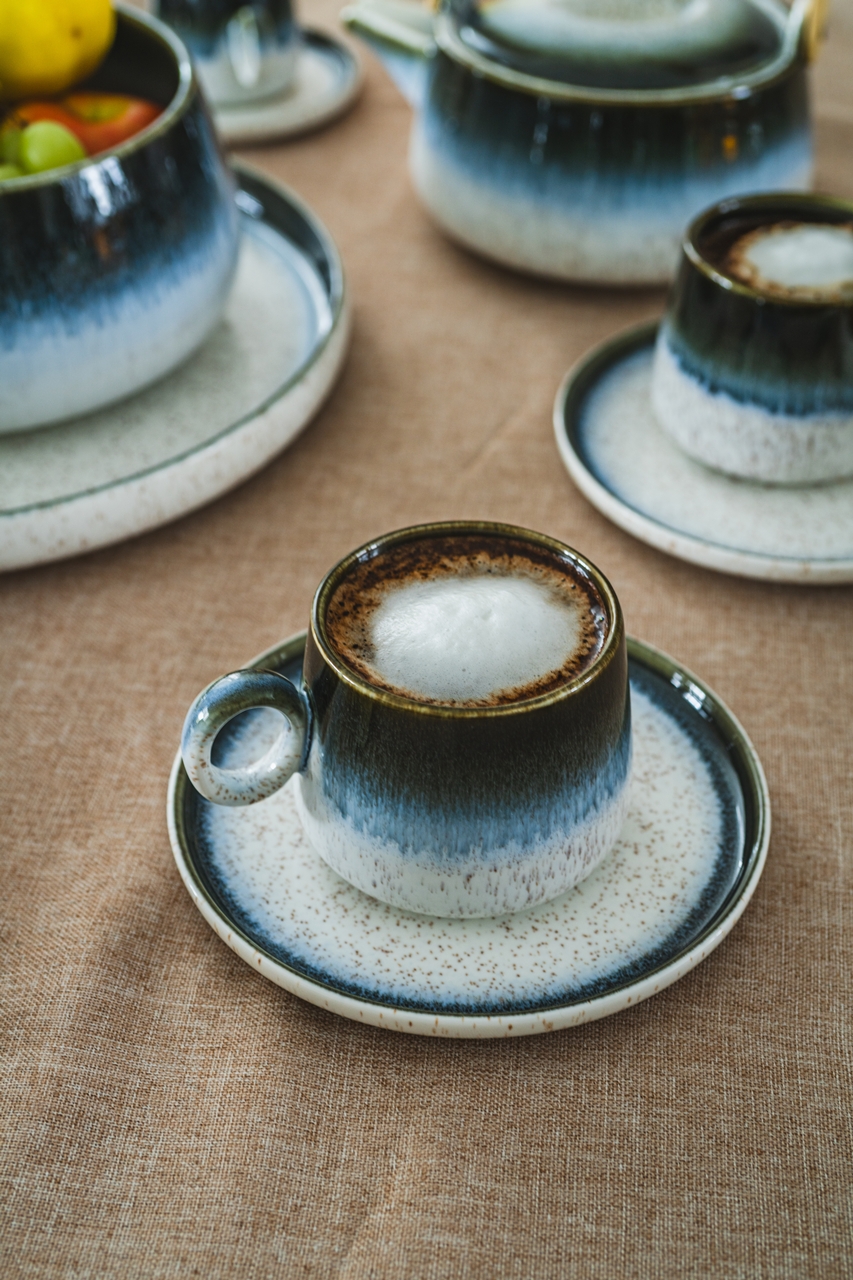 LUNA LINE filiżanka do kawy herbaty 250 ml z pods LUNA LINE coffe tea cup 250 and saucer 077550 - obrazek 3