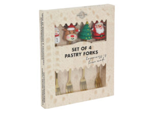 Deco Xmas zestaw widelce deserowe 13 cm ZŁOTE Deco Xmas cutlery pastry forks 13 cm GOLD 23106018
