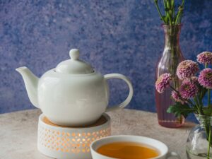 Bisette BIAŁY ceramiczny dzbanek zaparzacz z filtr Bisette WHITE ceramic TEAPOT with steel filter