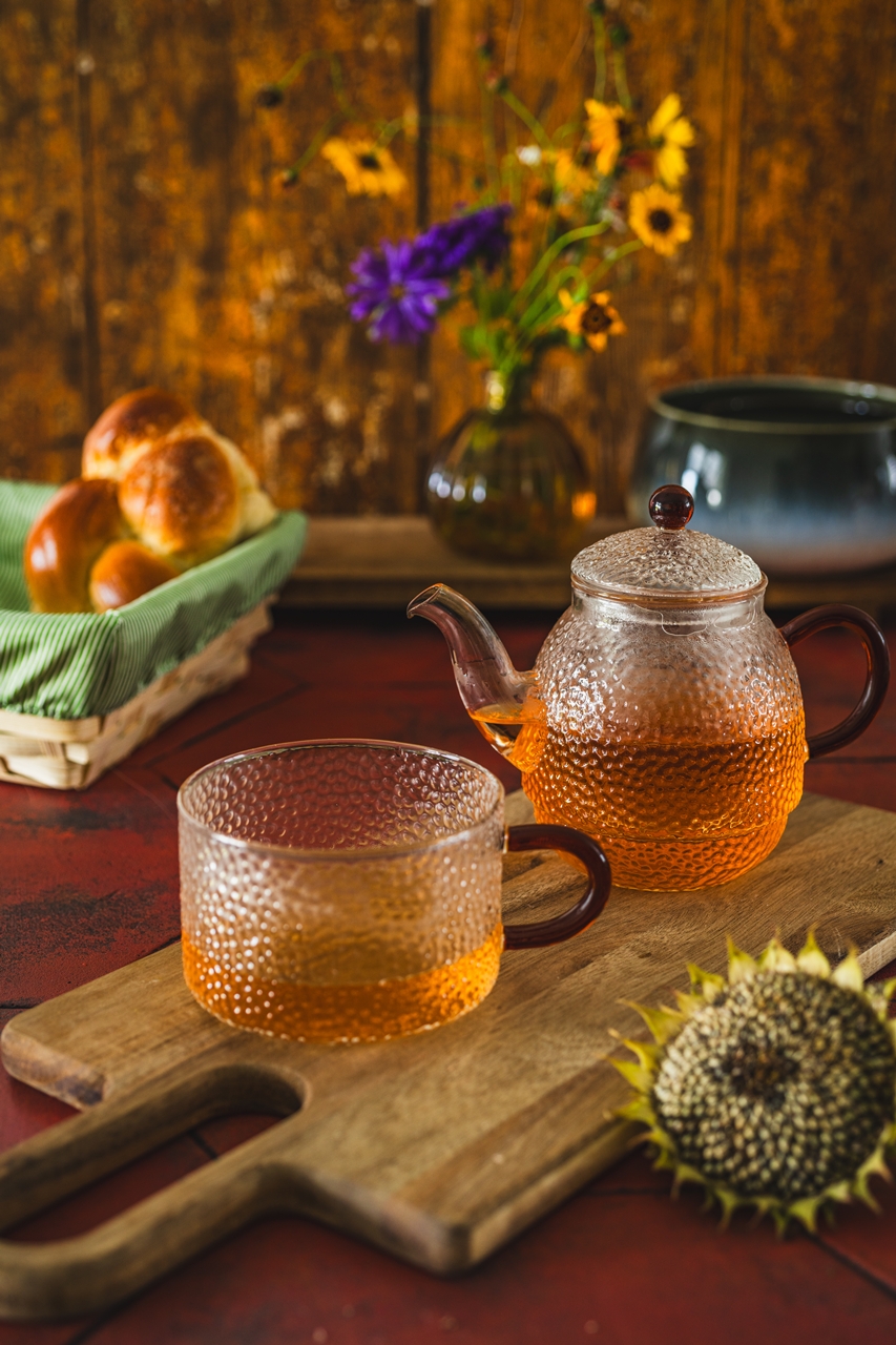 MPL czajnik zaparzacz i filiżanka JACK 0,5 l BURSZ MPL borosilacate glass JACK Tea 4 One AMBER - obrazek 4