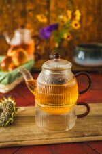 MPL czajnik zaparzacz i filiżanka JUSTINE 0,5 l BU MPL borosilacate glass JUSTINE Tea 4 One AMBER