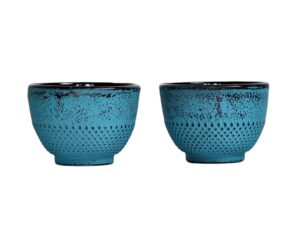 Żeliwne czarki do herbaty zestaw 2 szt ONE turku Cast iron japanese cups set of 2 pcs ONE TURQUOISE