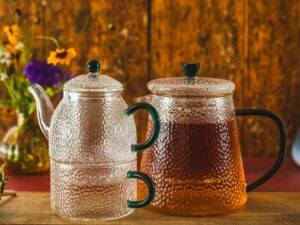 MPL czajnik zaparzacz i filiżanka JACK 0,5 l ZIELE MPL borosilacate glass JACK Tea 4 One GREEN