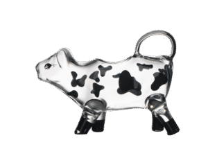 Szklany mlecznik krówka SZKŁO ARTYSTYCZNE MPLCo art GLASS milk COW