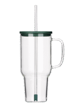 ROL BIG KUBEK szklany 1,5 l czysty ze słomką i pok ROL BIG MUG CLEAR GLASS 1,1 l with straw & lid
