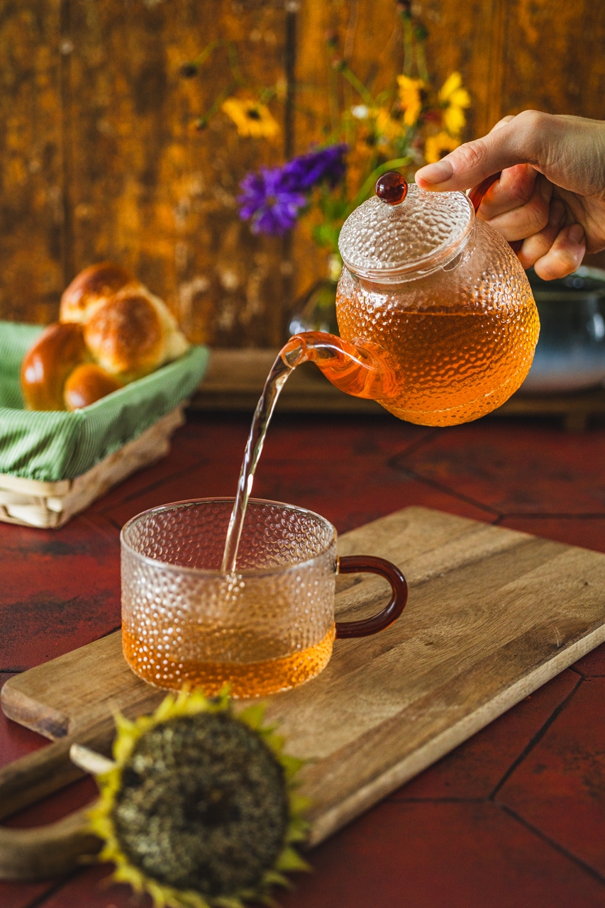 MPL czajnik zaparzacz i filiżanka JACK 0,5 l BURSZ MPL borosilacate glass JACK Tea 4 One AMBER - obrazek 3