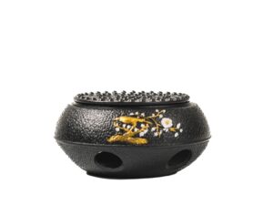 Żeliwny podgrzewacz pod czajnik dzbanek BIRD 15x7c Cast iron warmer to japanese teapot GOLD BIRD