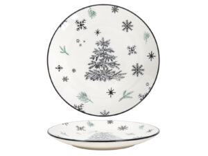 Deco Xmas BLACK TREE talerz 19 cm Deco Xmas BLACK TREE plate 19 cm 23010016