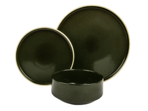 Ceramiczna linia STACK GREEN serwis obiadowy 18 el Ceramic STACK GREEN 18 pcs dinner set