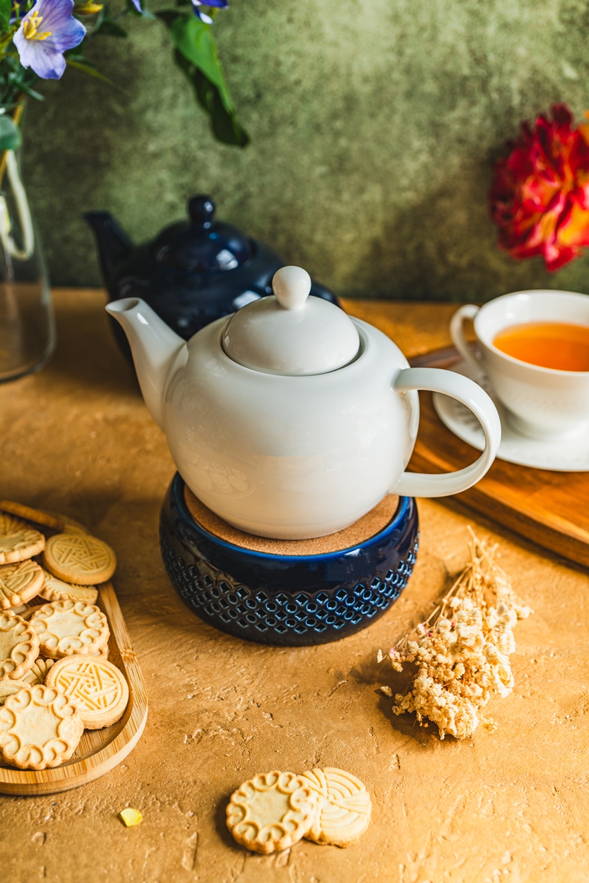 Bisette GRANAT A ceramiczny podgrzewacz do dzbankó Bisette NAVY BLUE A ceramic WARMER for tea pot - obrazek 4