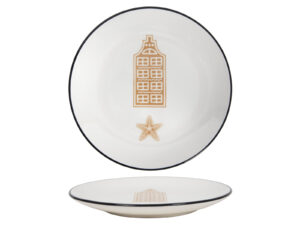 Ceramiczna linia STARE MIASTO talerz 19 cm Ceramic OLD TOWN plate 19 cm 23010206