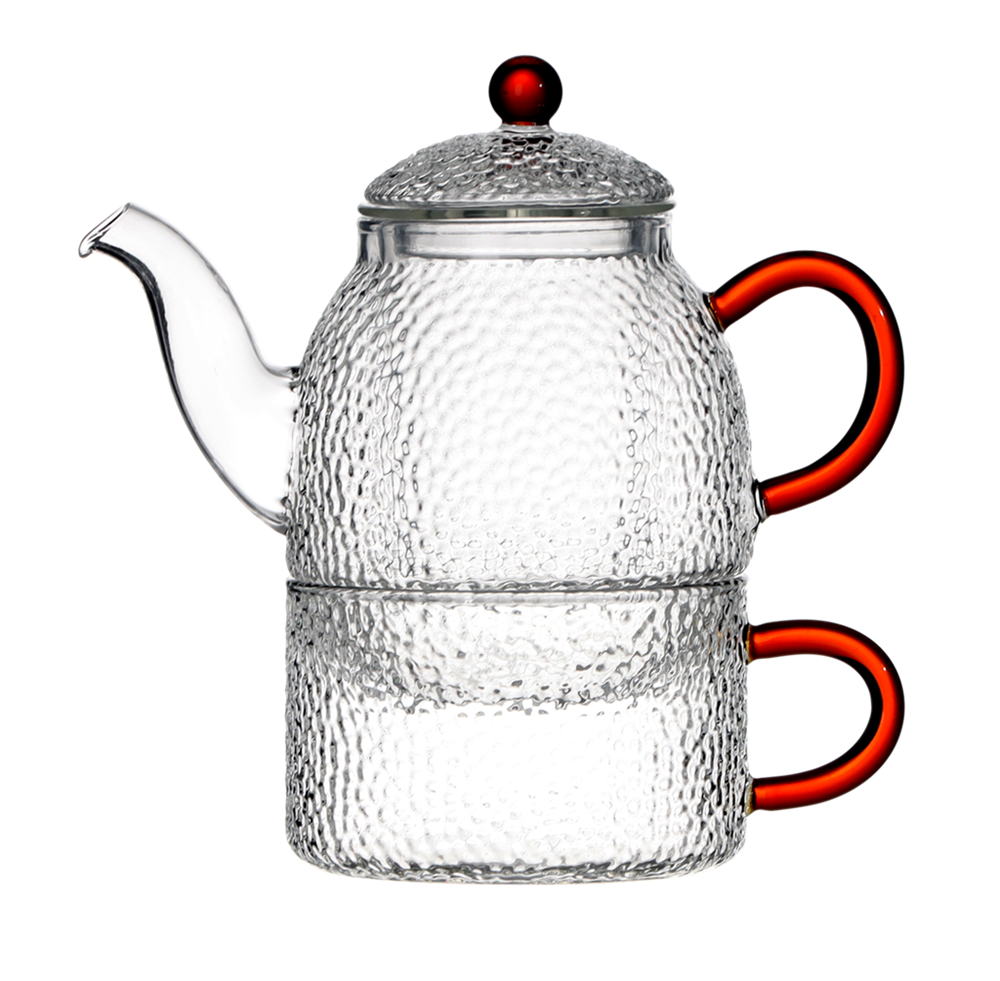 MPL czajnik zaparzacz i filiżanka JACK 0,5 l BURSZ MPL borosilacate glass JACK Tea 4 One AMBER - obrazek 2