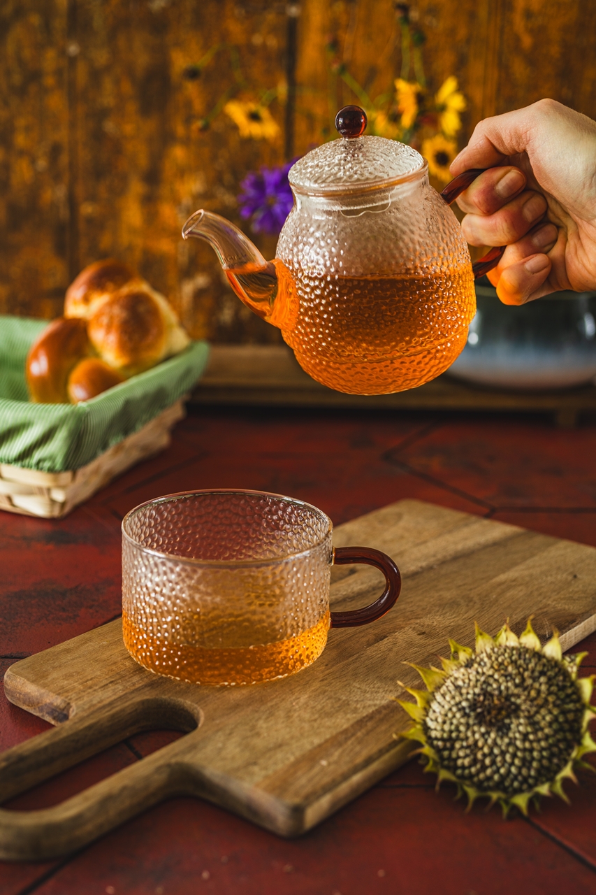 MPL czajnik zaparzacz i filiżanka JACK 0,5 l BURSZ MPL borosilacate glass JACK Tea 4 One AMBER - obrazek 5