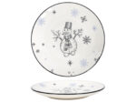 Deco Xmas BLACK SNOWMAN talerz 19 cm Deco Xmas BLACK SNOWMAN plate 19 cm 23010143