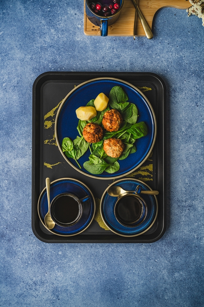 Ceramiczna linia STACK BLUE serwis obiadowy 18 el Ceramic STACK BLUE 18 pcs dinner set - obrazek 5