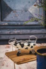 Szklany mlecznik krówka SZKŁO ARTYSTYCZNE MPLCo art GLASS milk COW