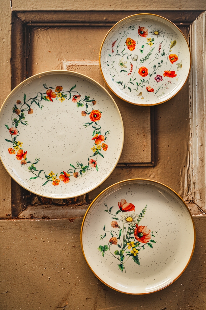 BELLE LINE talerz 24 cm obiadowy MAK BELLE LINE plate 24 cm 078328 dinner POPPY - obrazek 3