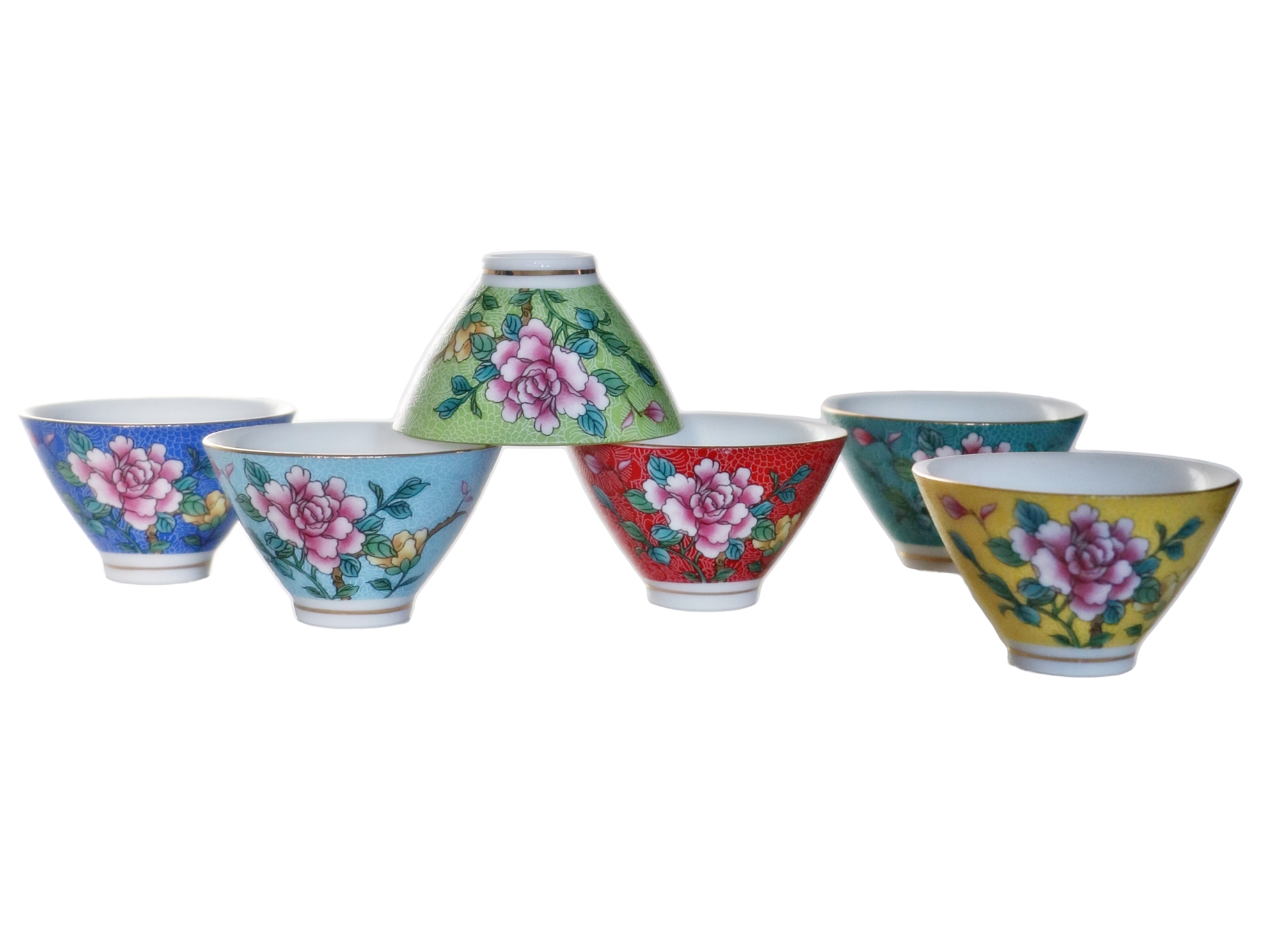 Porcelana ORIENT zestaw 6 czarek skośne 70 ml Porcelain ORIENT set of 6 cups V shape 70 ml - obrazek 2