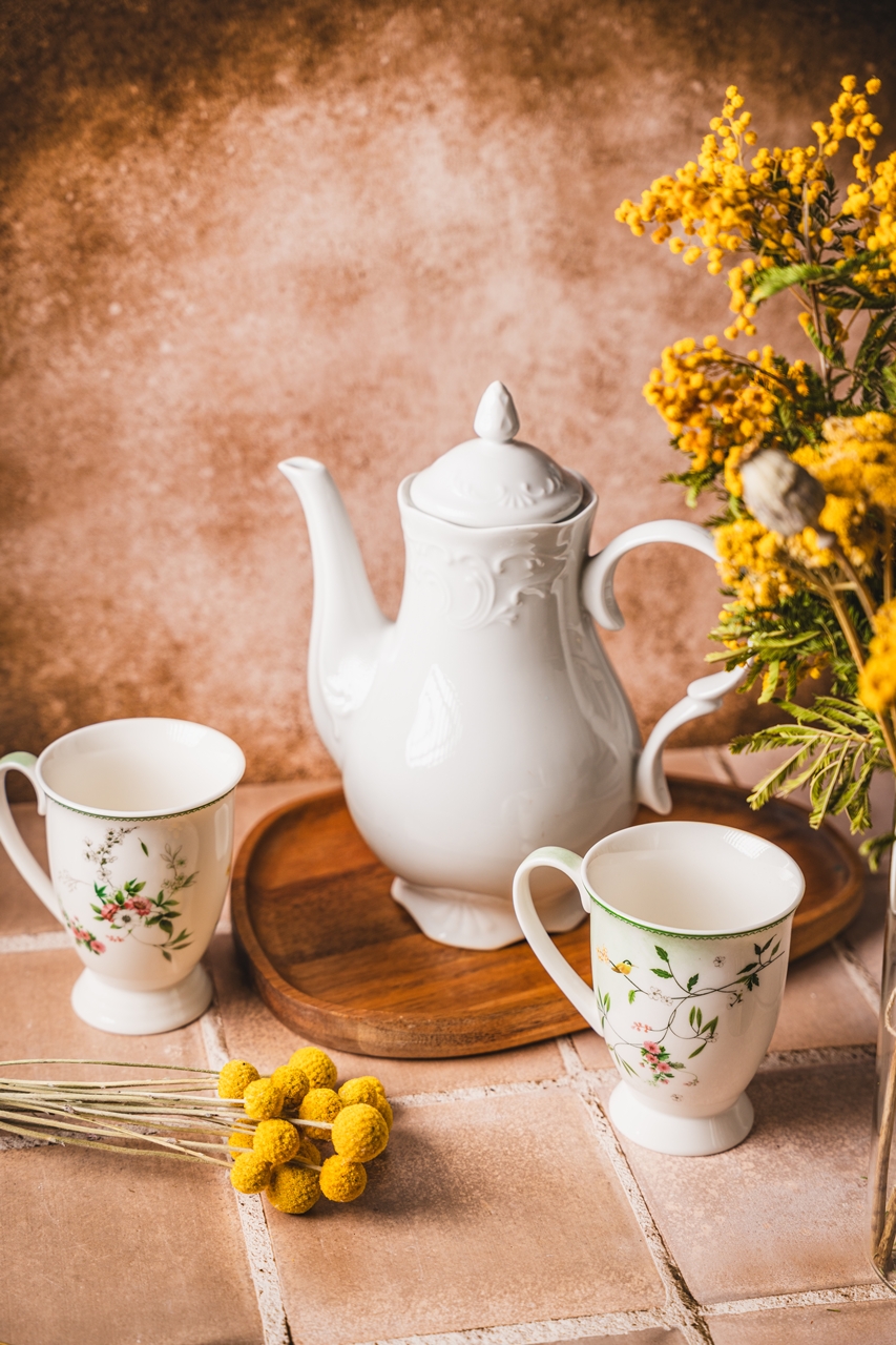 VERTES kubek na stopce 300 ml 2 wzory Ceramic VERTES MUG on foot 330 ml 2 design mix - obrazek 2
