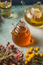 MPL LA BANDE pojemnik na miód NOWA pszczółka MPL LA BANDE boro glass honey jar new bees 075471