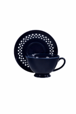Bisette GRANAT A ceramiczna filiżanka 260 ml Bisette NAVY BLUE A ceramic CUP 260 ml with saucer