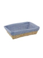 Bambusowy Koszyk dekoracyjny PROSTOKĄT 29x21xh7 Basket bamboo 29x21xh7 with blue cover RECT