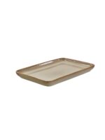 Ceramiczna linia OMBRES półmisek 29x19 cm JASNO BR OMBRES line serving plate 29x19 cm LIGHT BROWN