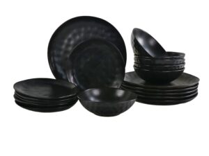 Ceramiczna linia OMBRES serwis 18 el CZARNY OMBRES BLACK line dinner set 18 pcs