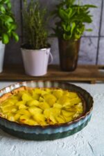 Ceramiczna linia OMBRES forma do tarty ZIEL SZARY OMBRES line TARTA baking form 26 cm GREEN GREY
