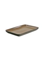 Ceramiczna linia OMBRES półmisek 29x19 cm BRĄZ ZIE OMBRES line serving plate 29x19 cm GREEN BROWN