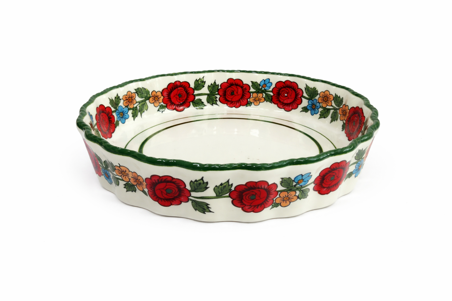 HALINA forma do pieczenia TARTY CIASTA ręcznie mal HALINA baking dish TARTA CAKE HAND PAINTED 079639 - obrazek 2