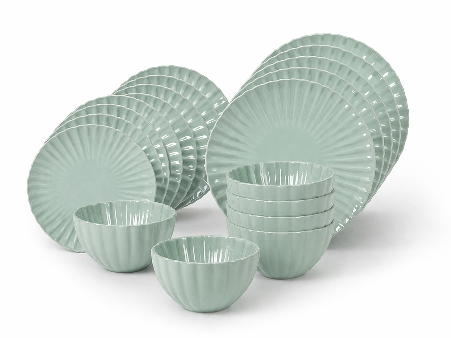 Ceramiczna linia FLOWER MINT zestaw 18 el Ceramic FLOWER MINT 18 pcs set 24327959 - obrazek 3