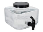 PARTY PASKI CZARNY szklany słoik 3L do lodówki Glass fridge STRIPES BLACK jar tap 3l 23468646