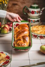 HALINA forma do pieczenia CHLEBA KEKSU ręcznie mal HALINA baking dish BREAD CAKE HAND PAINTED 079622