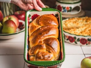 HALINA forma do pieczenia CHLEBA KEKSU ręcznie mal HALINA baking dish BREAD CAKE HAND PAINTED 079622